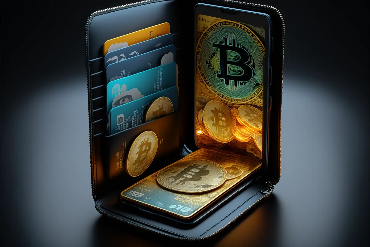 An image that conveys the concept of digital currencies and online payments. This could include an image of a computer or smartphone with a cryptocurrency wallet or payment app open, or an image of a physical cryptocurrency coin or token.