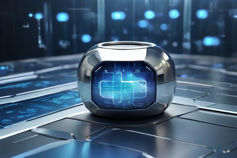 Futuristic marketing dashboard with short URLs and branded links illuminated by a spotlight, featuring a glossy, modern design in blue and silver.