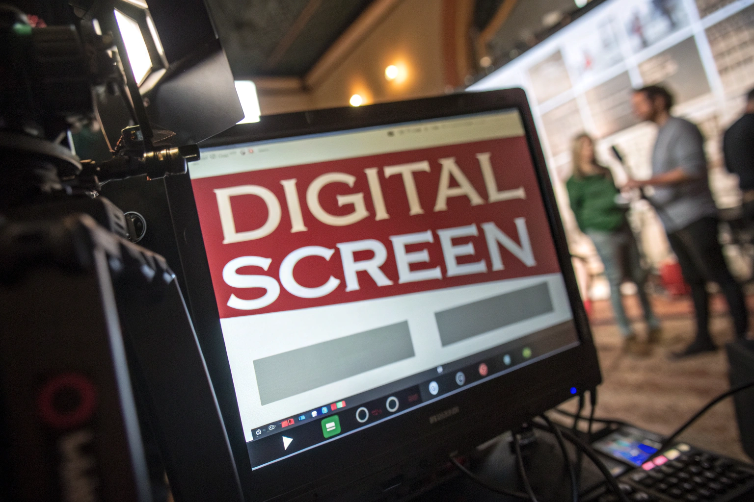 Close-up view of a digital screen showcasing a bold branded short URL amid a blurred social media interface, with sharp shadows emphasizing the link.